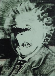 Einstein, 2013 (akryl på kartong)