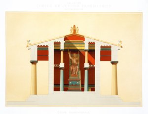 Tvärsektion av Jupiters tempel i Aegina