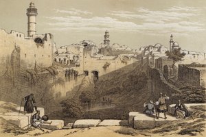 The Pool of Bethesda (färg litho)