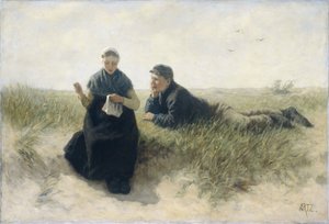 Pojke och flicka i sanddynerna