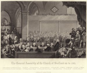 Generalförsamling för Church of Scotland som 1783 av David Allan