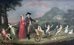 Sir James Hunter Blair, 1st Bart, med sin fru och nio av deras fjorton barn, 1785