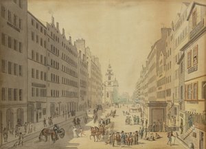 Utsikt över High Street i Edinburgh från öster, 1793