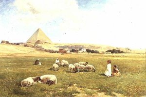 En arabisk flock nära Mena av David Bates