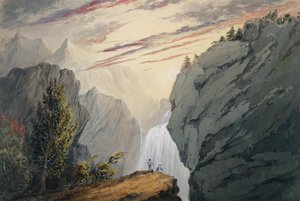 Vid vattenfallet, ca. 1850.