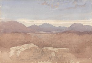 En bergig utsikt, norra Wales av David Cox