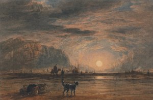 Strandscen - soluppgång av David Cox