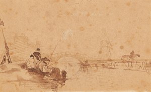 Ta in haken (bläck och tvätt) av David Cox