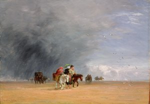 Crossing the Sands, 1848 av David Cox