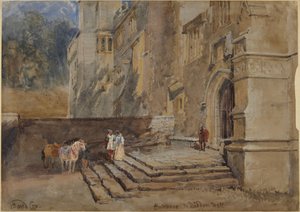 Ingången till Haddon Hall av David Cox