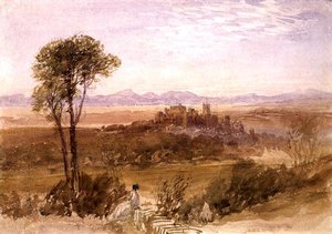 Lancaster (akvarell över penna på papper) av David Cox