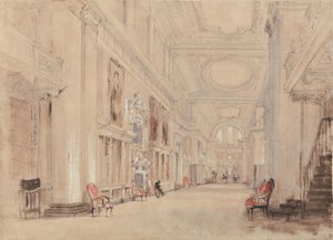 Det långa biblioteket i Blenheim Palace av David Cox