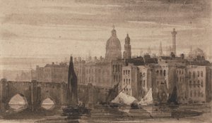 Old London Bridge och St. Paul