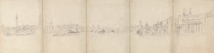 Panorama Old London Bridge av David Cox