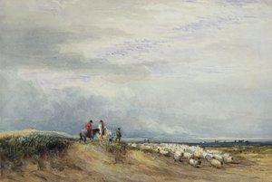 Ryttare på Ulverstone (wc på papper) av David Cox
