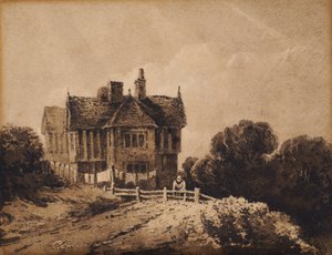 Studie av gammalt hus av David Cox