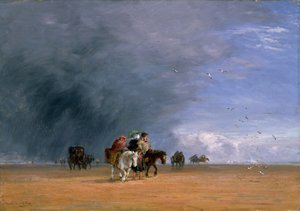 Crossing the Sands, 1848. av David Cox the elder