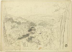 Pont Pwl Gwyn, floden Usk av David Cox the elder