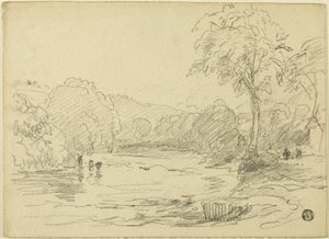 Flodscenen av David Cox the elder