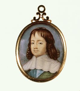 Karl II som pojke (akvarell på veläng)