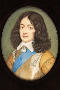 Karl II som ung (wc på vellum)