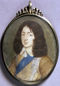 Porträtt miniatyr av Karl II
