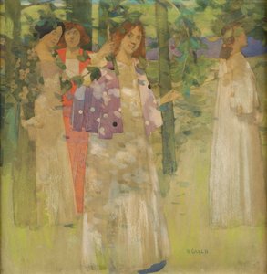 Processionen av St Agnes (wc på papper)