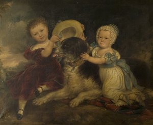 Arthur och Frances Hood, barn till Sir Arthur Gregory från Styvechale Hall och Nelson, 1838
