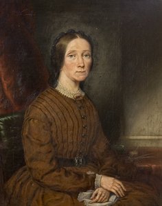 Målarens hustru Harriet (1809–1868), ca 1868 (olja på duk)