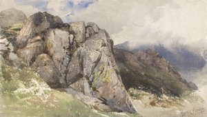 Mountain Rocks (wc över grafit på papper)