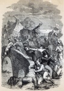 Election Riot at Hawick, 1837, illustration från 