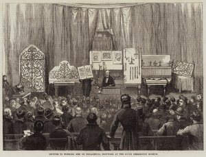 Föreläsning för arbetande män om prydnadsjärn på South Kensington Museum av David Henry Friston