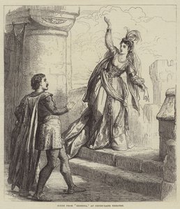 Scen från Rebecca, på Drury-Lane Theatre