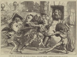 Scene from the Pantomime The Dragon of Wantley, Drury-Lane Theatre, Exterior of Moore Hall  av David Henry Friston