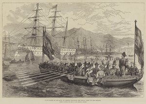 Statspråm av kungen av Grekland förmedlar det kungliga sällskapet till Serapis