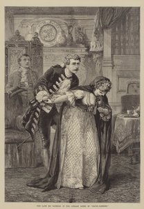 Den avlidne mr Sothern i biblioteksscenen i David Garrick