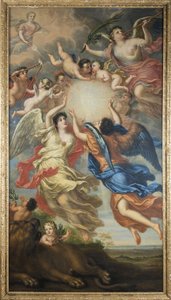 Allegori över Karl XI av Sverige och Ulrique Eleonore av Danmark och Norge - Allegori över Karl XI av Sverige (1655-1697) och Ulrika Eleonora av Danmark (1656-1693), av Ehrenstrahl, David Kloecker (1629-1698). Olja på duk av David Klöcker Ehrenstrahl