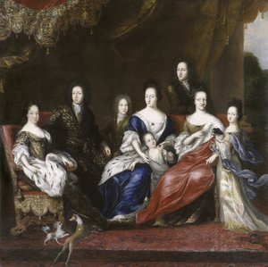 Karl XI konung av Sverige med familj av David Klöcker Ehrenstrahl