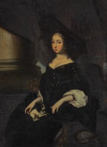Portrait of Hedvig Eleonora av Holstein-Gottorp (1636-1715)label QS:Lsv,"Porträtt av Hedvig Eleonora"label QS:Len,"Portrait of Hedvig Eleonora av Holstein-Gottorp (1636-1715)" av David Klöcker Ehrenstrahl