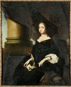 Porträtt av Hedvig Eleonora av Holstein-Gottorp 1636-1715, Sveriges drottning, ca. 1670.