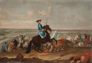 Kung Karl XII i slaget vid Narva den 19 november 1700 av David Krafft von