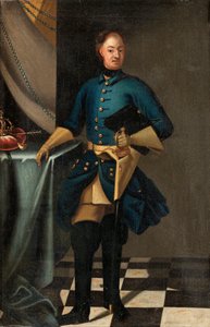 Porträtt av kung Karl XII av Sverige 1682-1718, ca. 1716 av David Krafft von