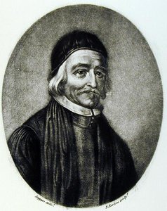 Porträtt av Dr Thomas Bailey, graverad av Richard Earlom (1743-1822) från Illustrious Characters in British History (mezzotint) av David Loggan