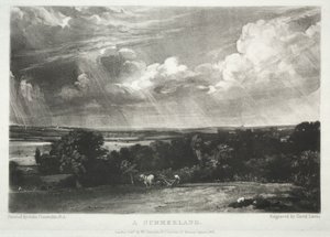 Olika ämnen av landskap, karakteristiska för engelska landskap...A Summerland, 1831. av David Lucas