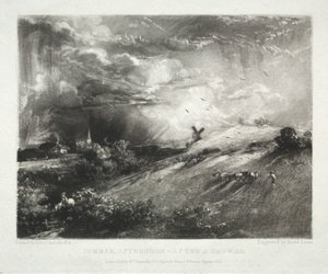 Olika landskapsämnen, karaktäristiska för engelska landskap från bilder målade av John Constable, R.A.: Summer Afternoon - after a shower