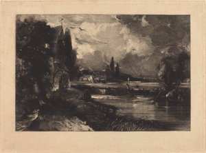 Bruk nära Colchester av David Lucas after John Constable