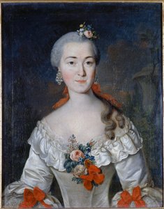 Porträtt av Maria Ivanovna Tatishcheva (född Mamonova) (1730-1794) - Peinture de David Lueders (Luders) (1710-1759), Olja på duk 1759 State Tretyakov Gallery, Moskva 70x56 av David Luders