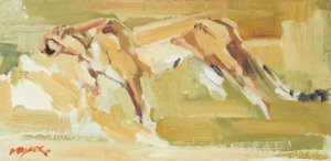 Cheetah, 2015 (olja på duk) av David Mayer
