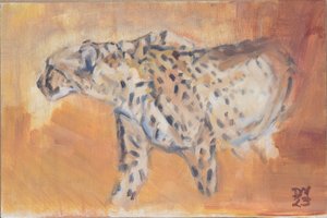 Cheetah, 2021 (olja på duk) av David Mayer