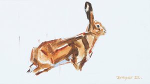 Hare, 2022 (olja på duk) av David Mayer